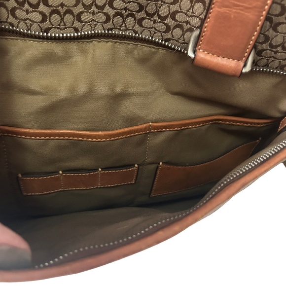 COACH Signature Briefcase Messenger Bag Cross Body UNISEX - Picture 4 of 16